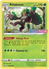 Rillaboom (SWSH006) (Staff Prerelease Promo) [Sword & Shield: Black Star Promos] | Good Games Cannington