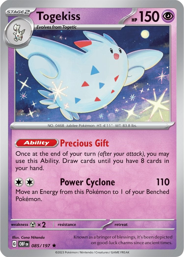 Togekiss (085/197) (Theme Deck Exclusive) [Scarlet & Violet: Obsidian Flames] | Good Games Cannington