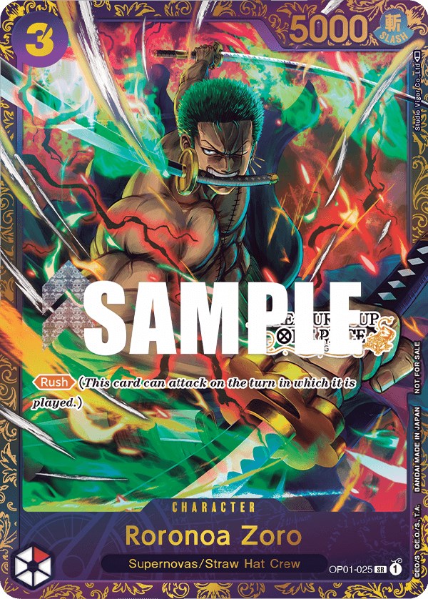 Roronoa Zoro (OP01-025) (Treasure Cup) [One Piece Promotion Cards] | Good Games Cannington