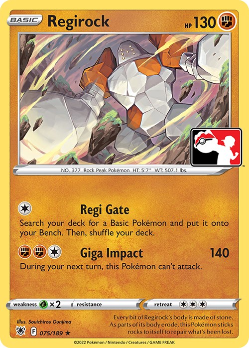 Regirock (075/189) [Prize Pack Series Three] | Good Games Cannington