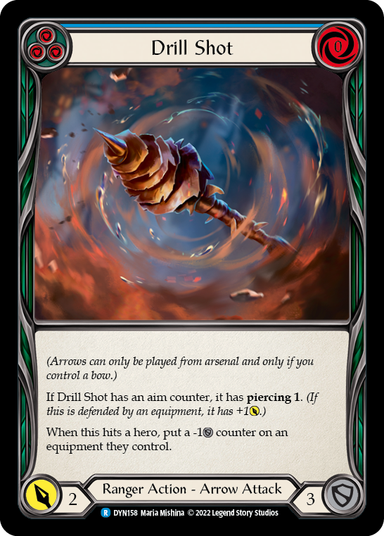Drill Shot (Blue) [DYN158] (Dynasty)  Rainbow Foil | Good Games Cannington