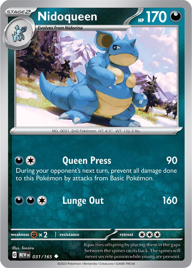 Nidoqueen (031/165) [Scarlet & Violet 151] | Good Games Cannington