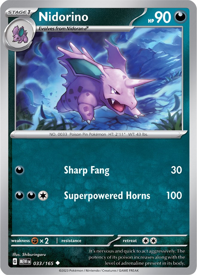 Nidorino (033/165) [Scarlet & Violet 151] | Good Games Cannington