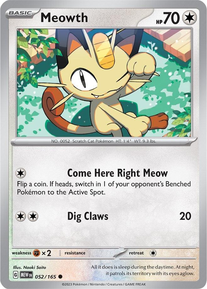Meowth (052/165) [Scarlet & Violet 151] | Good Games Cannington