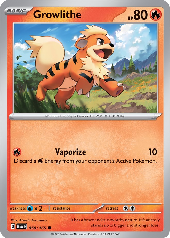 Growlithe (058/165) [Scarlet & Violet 151] | Good Games Cannington