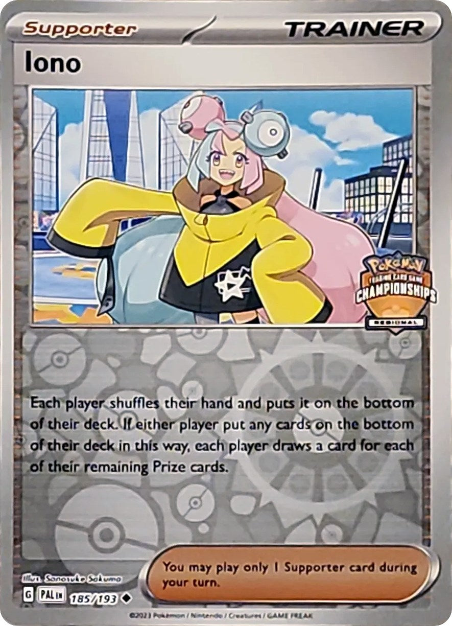 Iono (185/193) (Regional Championships Promo) [League & Championship Cards] | Good Games Cannington