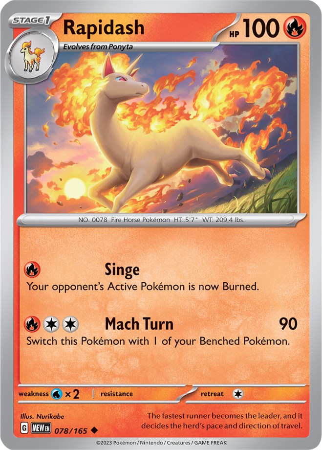 Rapidash (078/165) [Scarlet & Violet 151] | Good Games Cannington