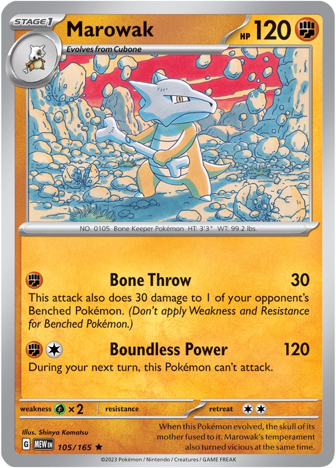 Marowak (105/165) [Scarlet & Violet 151] | Good Games Cannington