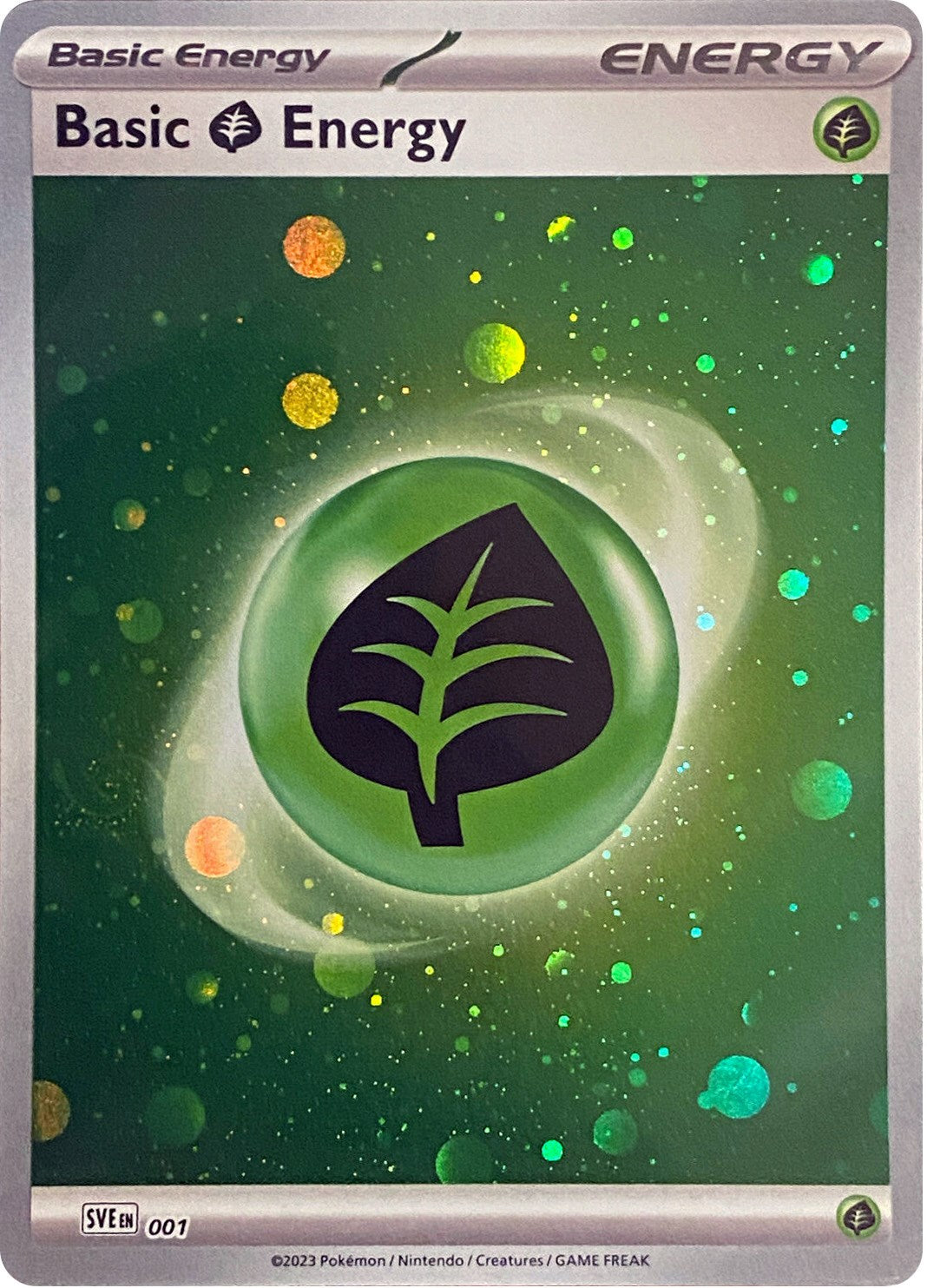 Basic Grass Energy (001) (Cosmos Holo) [Scarlet & Violet: Base Set] | Good Games Cannington