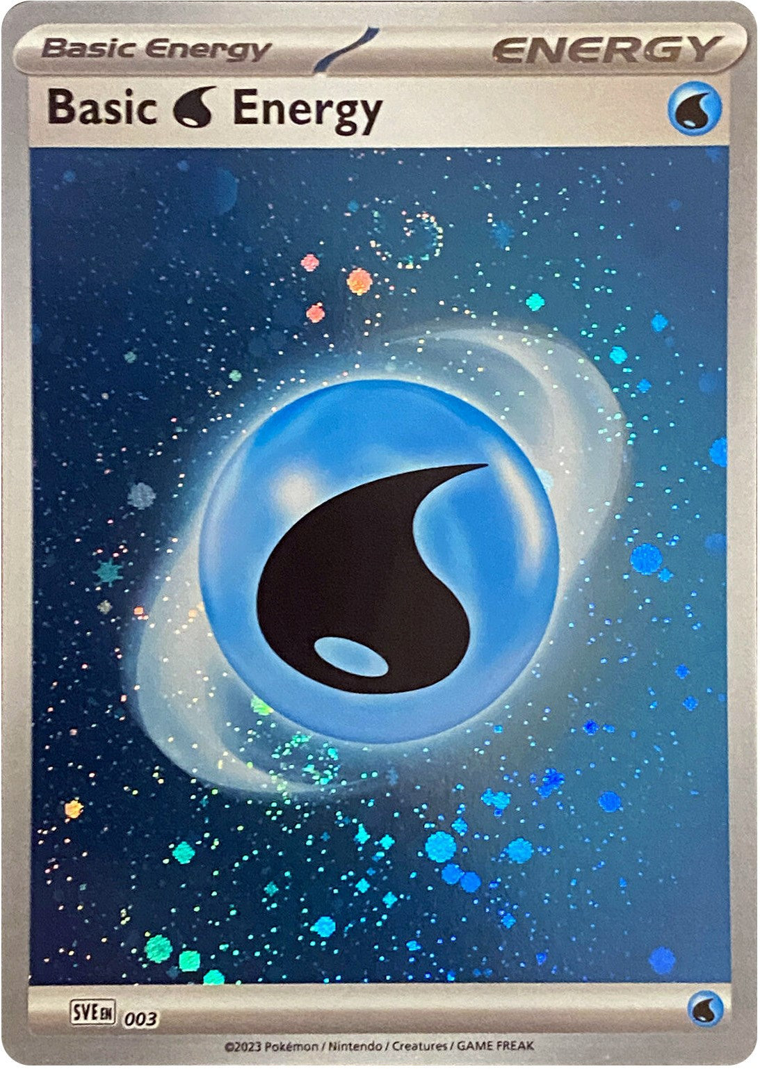 Basic Water Energy (003) (Cosmos Holo) [Scarlet & Violet: Base Set] | Good Games Cannington
