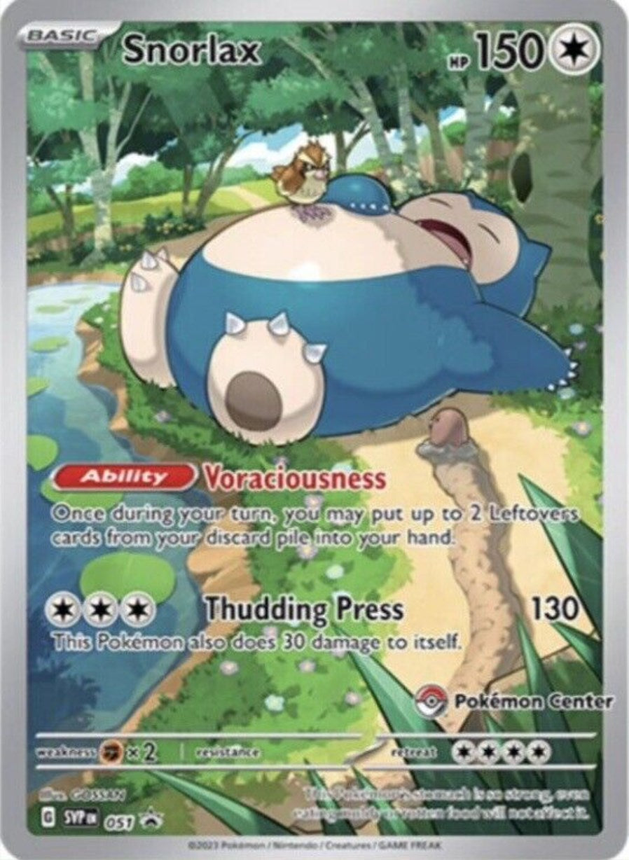 Snorlax (051) (Pokemon Center Exclusive) [Scarlet & Violet: Black Star Promos] | Good Games Cannington