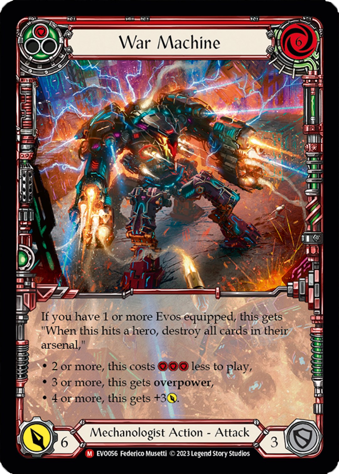 War Machine (Extended Art) [EVO056] (Bright Lights)  Rainbow Foil | Good Games Cannington