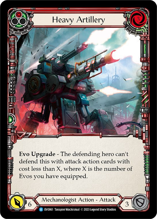 Heavy Artillery (Red) [EVO061] (Bright Lights)  Rainbow Foil | Good Games Cannington