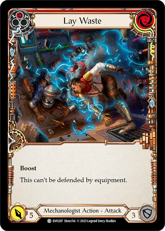 Lay Waste (Red) [EVO207] (Bright Lights)  Rainbow Foil | Good Games Cannington
