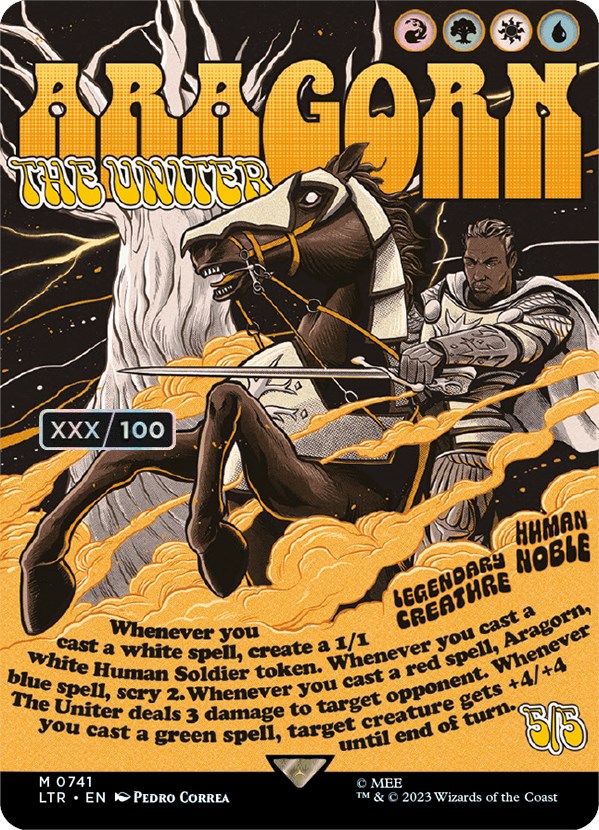Aragorn, the Uniter (Borderless Poster) (Serialized) [The Lord of the Rings: Tales of Middle-Earth] | Good Games Cannington