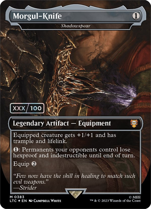 Morgul-Knife - Shadowspear (Serialized) [The Lord of the Rings: Tales of Middle-Earth Commander] | Good Games Cannington