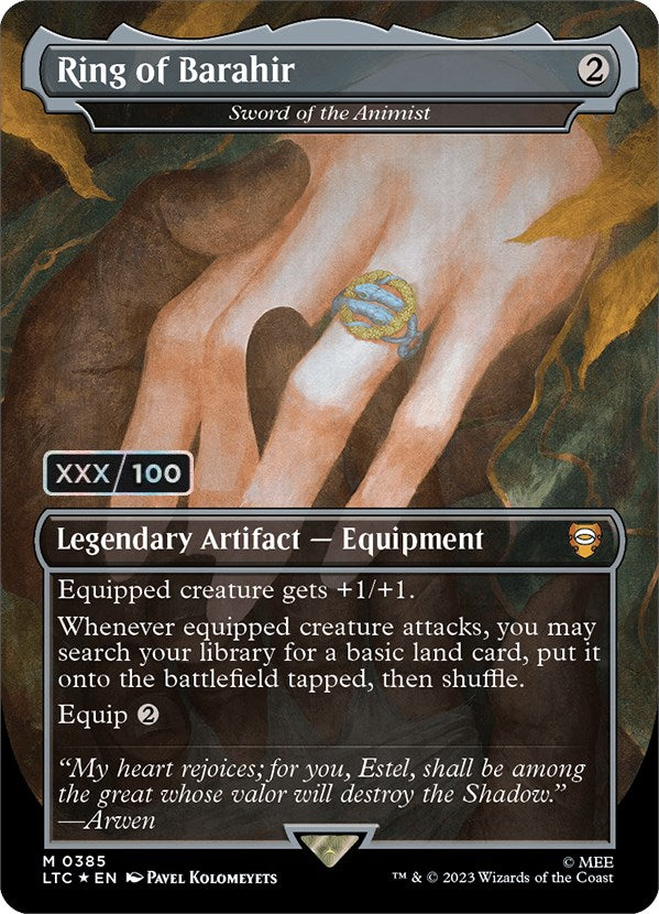 Ring of Barahir - Sword of the Animist (Serialized) [The Lord of the Rings: Tales of Middle-Earth Commander] | Good Games Cannington