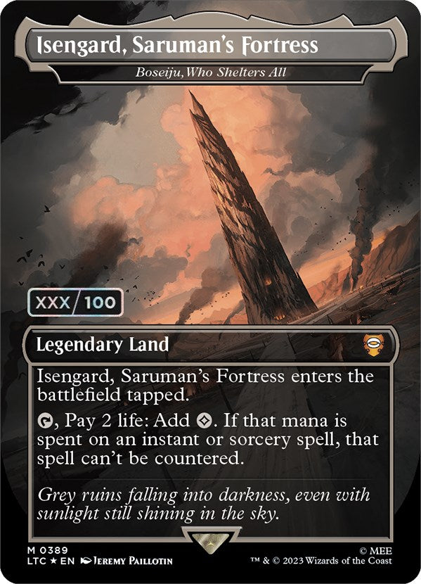 Isengard, Saruman's Fortress - Boseiju, Who Shelters All (Serialized) [The Lord of the Rings: Tales of Middle-Earth Commander] | Good Games Cannington