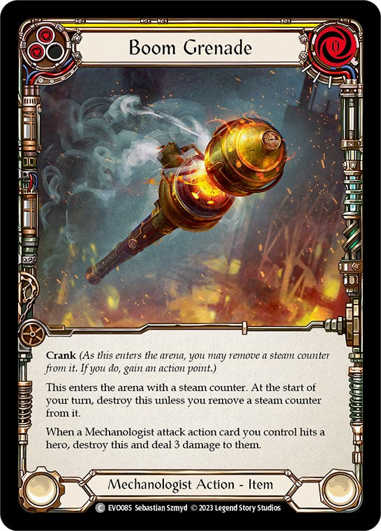Boom Grenade (Yellow) [EVO085] (Bright Lights)  Rainbow Foil | Good Games Cannington