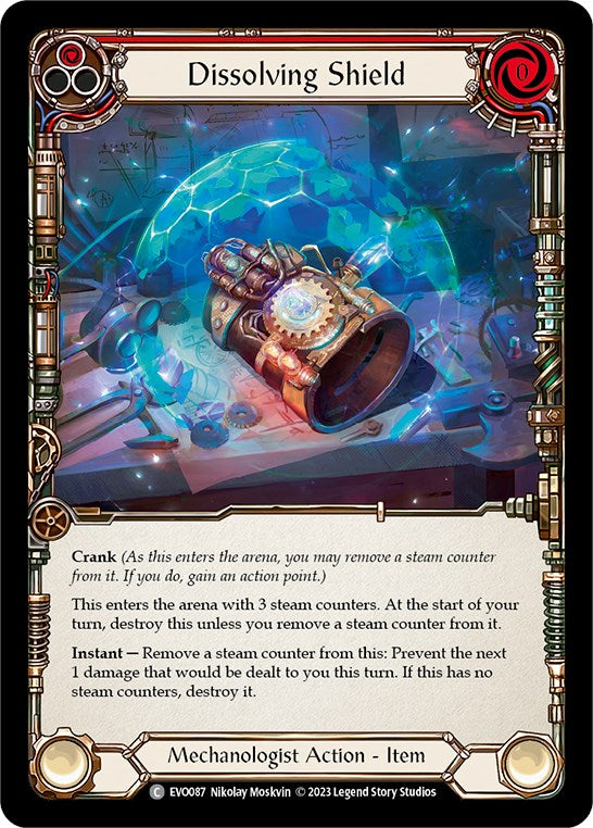 Dissolving Shield (Red) [EVO087] (Bright Lights)  Rainbow Foil | Good Games Cannington