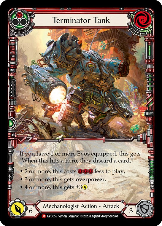 Terminator Tank (Extended Art) [EVO055] (Bright Lights)  Rainbow Foil | Good Games Cannington