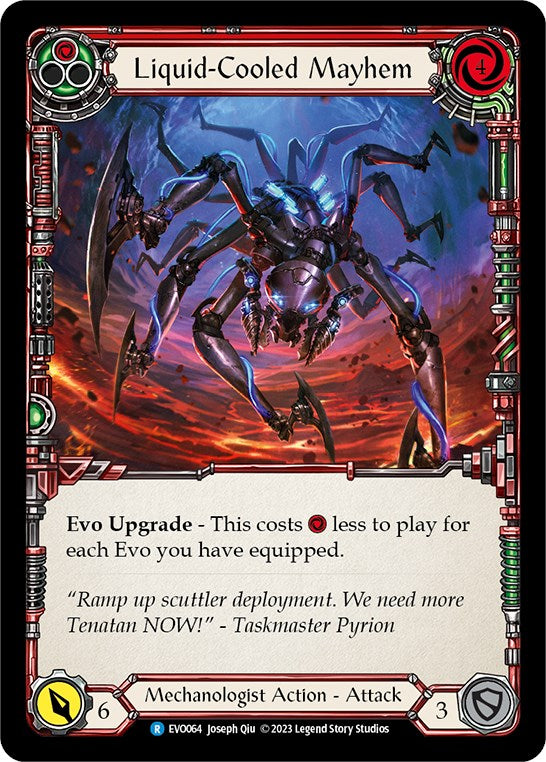 Liquid-Cooled Mayhem (Red) [EVO064] (Bright Lights)  Rainbow Foil | Good Games Cannington