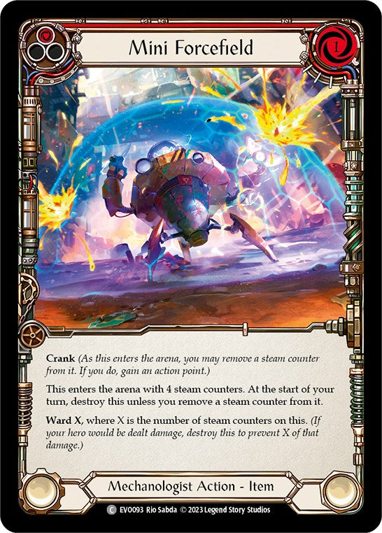 Mini Forcefield (Red) [EVO093] (Bright Lights)  Rainbow Foil | Good Games Cannington