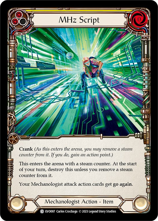 MHz Script [EVO097] (Bright Lights)  Rainbow Foil | Good Games Cannington