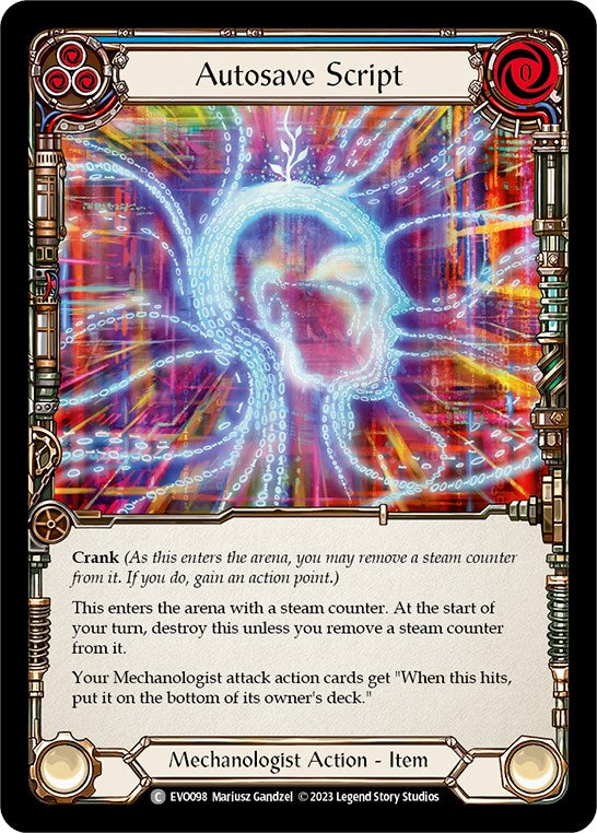 Autosave Script [EVO098] (Bright Lights)  Rainbow Foil | Good Games Cannington
