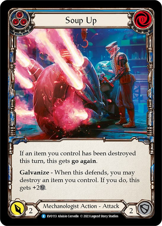 Soup Up (Blue) [EVO113] (Bright Lights)  Rainbow Foil | Good Games Cannington