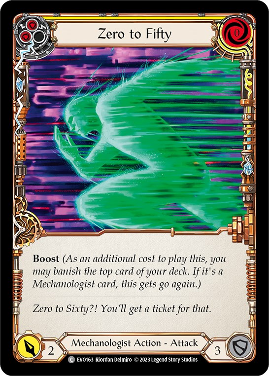 Zero to Fifty (Yellow) [EVO163] (Bright Lights)  Rainbow Foil | Good Games Cannington