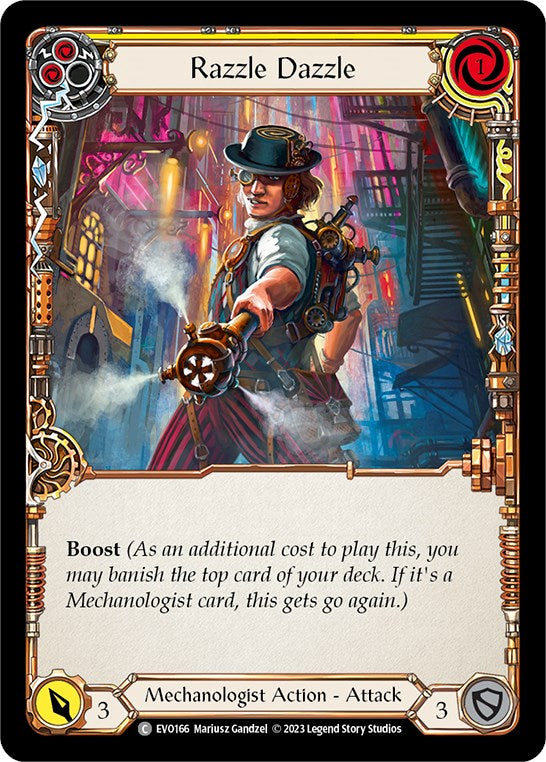Razzle Dazzle (Yellow) [EVO166] (Bright Lights)  Rainbow Foil | Good Games Cannington