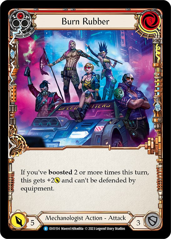 Burn Rubber [EVO154] (Bright Lights)  Rainbow Foil | Good Games Cannington