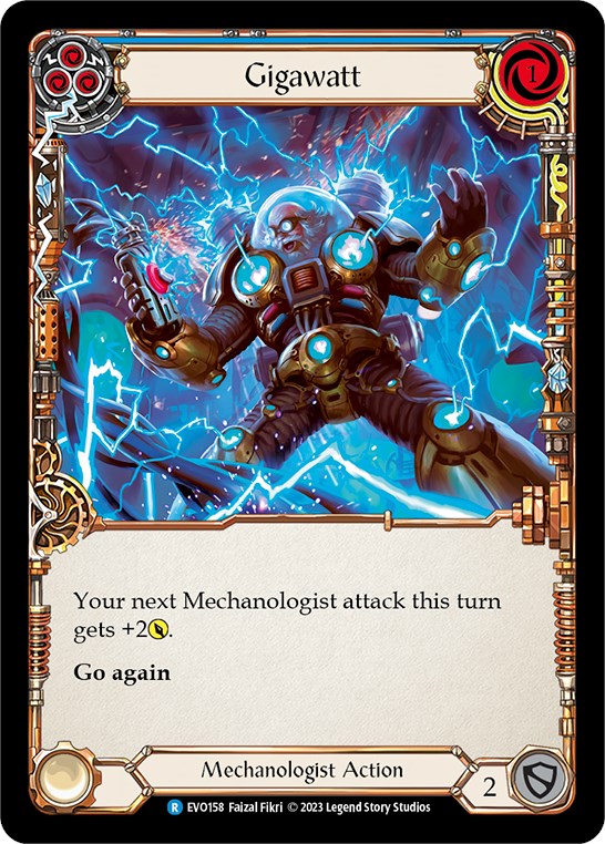 Gigawatt (Blue) [EVO158] (Bright Lights)  Rainbow Foil | Good Games Cannington
