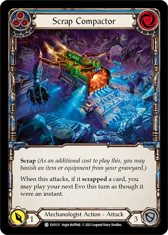 Scrap Compactor (Blue) [EVO131] (Bright Lights)  Rainbow Foil | Good Games Cannington