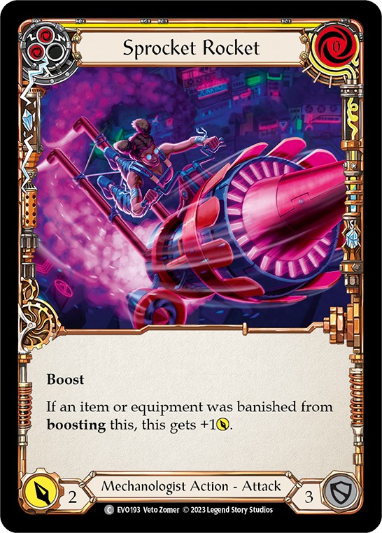 Sprocket Rocket (Yellow) [EVO193] (Bright Lights)  Rainbow Foil | Good Games Cannington