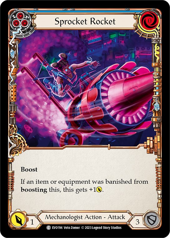 Sprocket Rocket (Blue) [EVO194] (Bright Lights)  Rainbow Foil | Good Games Cannington