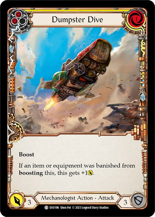 Dumpster Dive (Yellow) [EVO196] (Bright Lights)  Rainbow Foil | Good Games Cannington