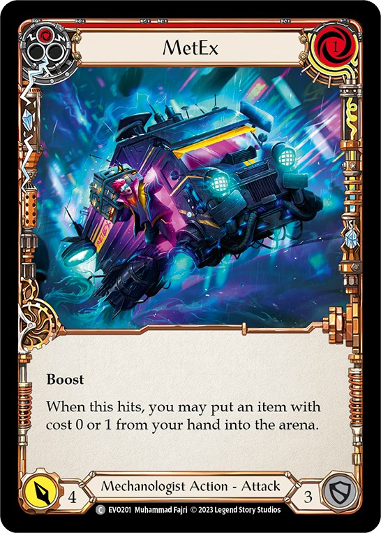 MetEx (Red) [EVO201] (Bright Lights)  Rainbow Foil | Good Games Cannington