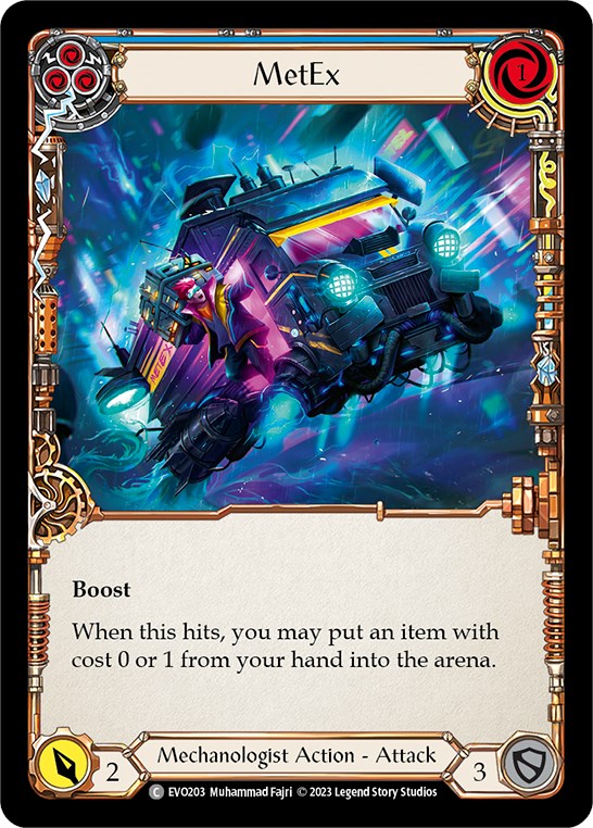 MetEx (Blue) [EVO203] (Bright Lights)  Rainbow Foil | Good Games Cannington
