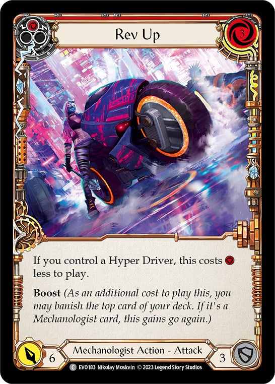 Rev Up (Red) [EVO183] (Bright Lights)  Rainbow Foil | Good Games Cannington