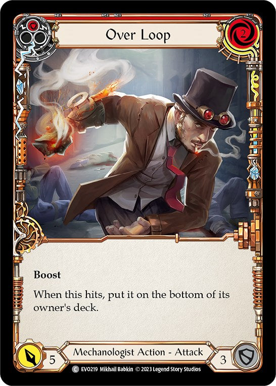 Over Loop (Red) [EVO219] (Bright Lights)  Rainbow Foil | Good Games Cannington