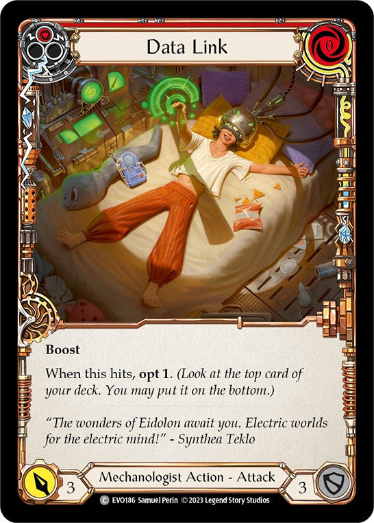Data Link (Red) [EVO186] (Bright Lights)  Rainbow Foil | Good Games Cannington