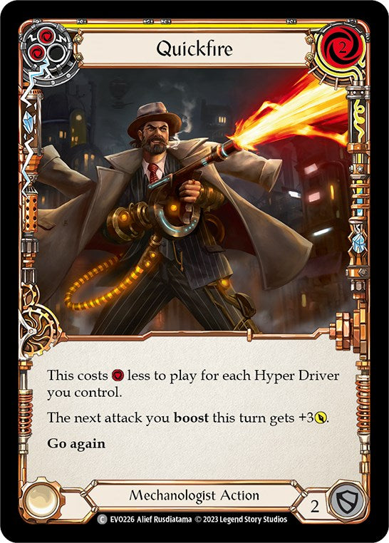 Quickfire (Yellow) [EVO226] (Bright Lights)  Rainbow Foil | Good Games Cannington
