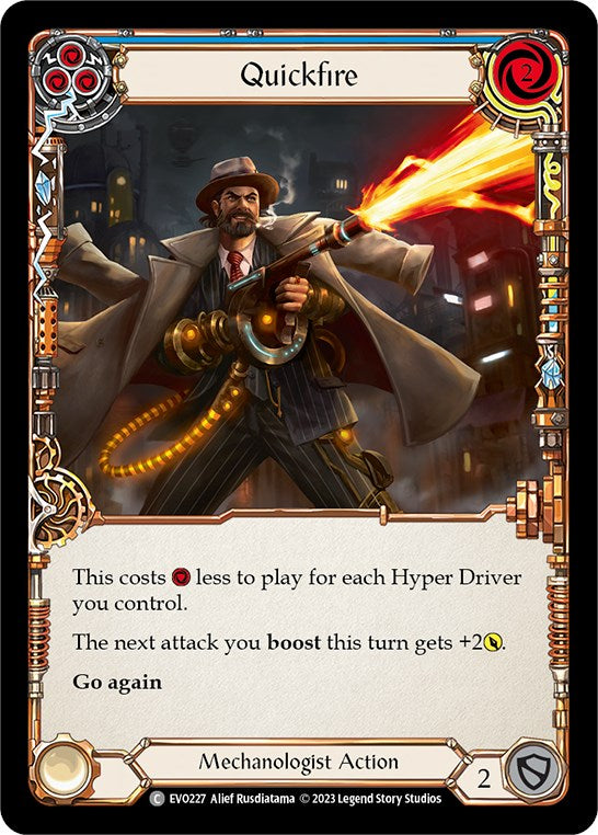 Quickfire (Blue) [EVO227] (Bright Lights)  Rainbow Foil | Good Games Cannington