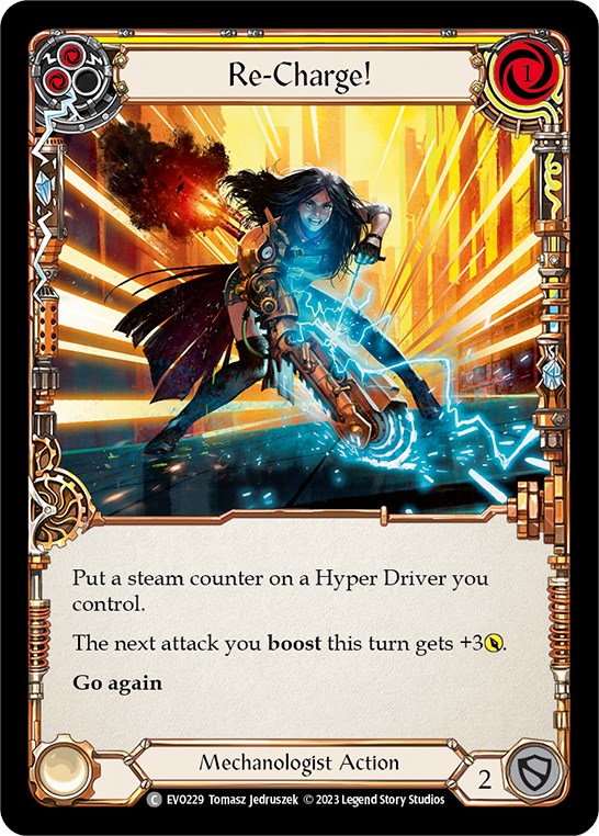 Re-Charge! (Yellow) [EVO229] (Bright Lights)  Rainbow Foil | Good Games Cannington