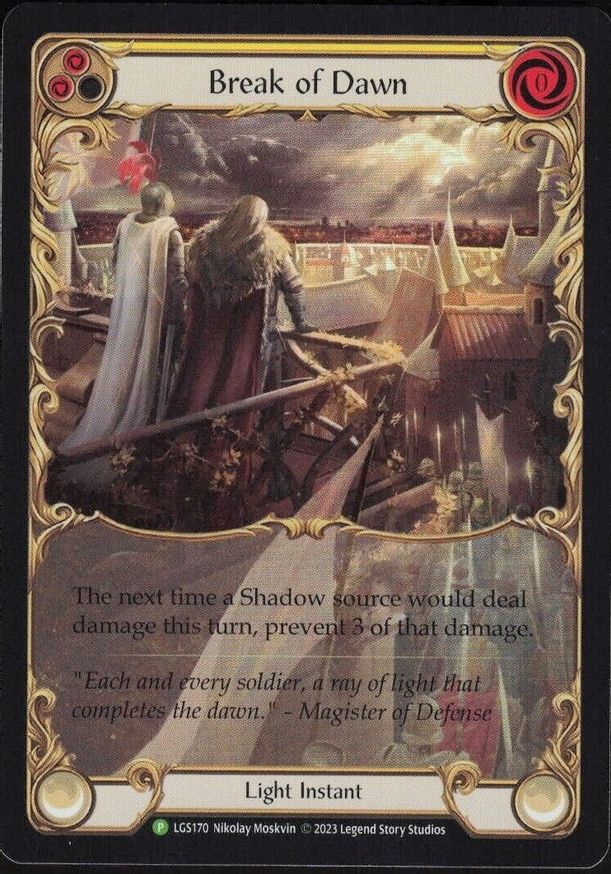 Break of Dawn (Yellow) [LGS170] (Promo)  Rainbow Foil | Good Games Cannington