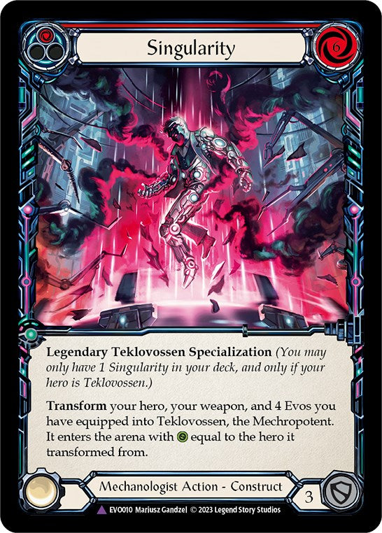 Singularity // Teklovossen, the Mechropotent (Cold Foil Marvel) [EVO010] (Bright Lights)  Cold Foil | Good Games Cannington