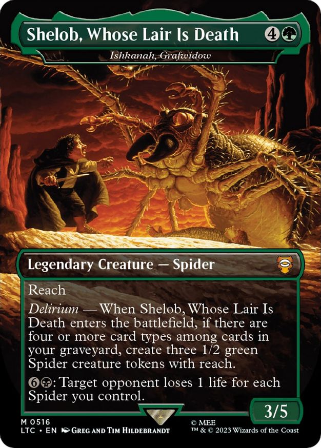 Shelob, Whose Lair Is Death - Ishkanah, Grafwidow (Borderless) [The Lord of the Rings: Tales of Middle-Earth Commander] | Good Games Cannington