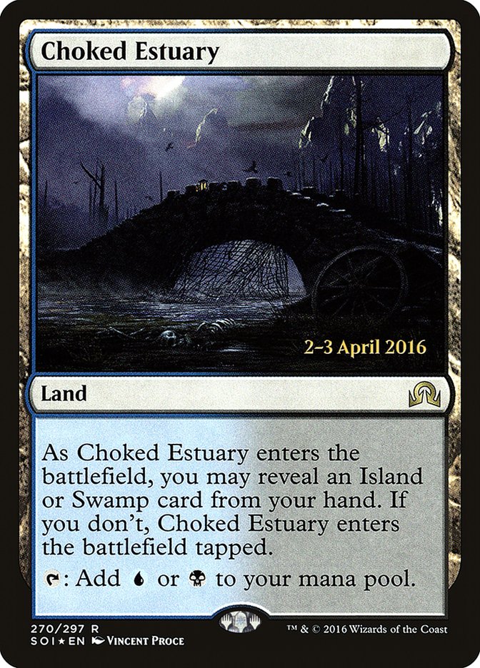 Choked Estuary [Shadows over Innistrad Prerelease Promos] | Good Games Cannington